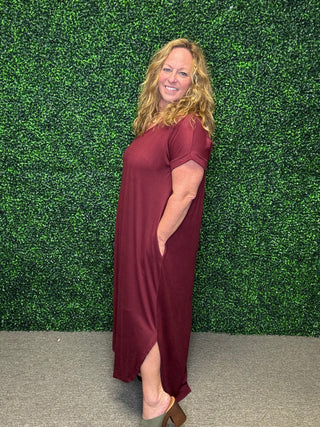 Curvy Exlusive Knit Entro Maxi Dress
