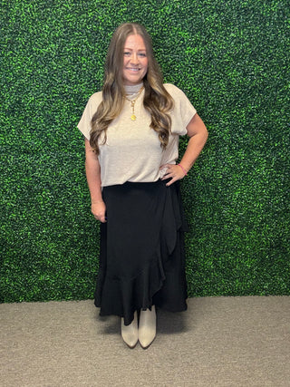 Curvy Ruffle Wrap Skirt