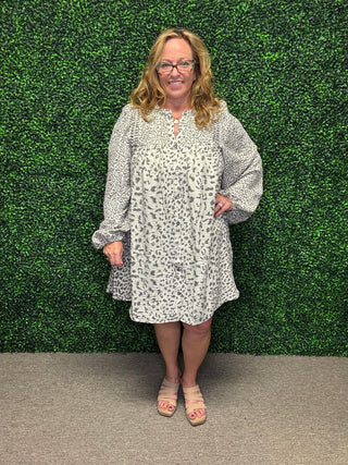 Easel Animal Printed Swing Dress