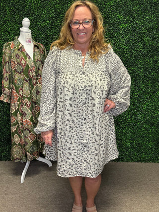 Easel Animal Printed Swing Dress
