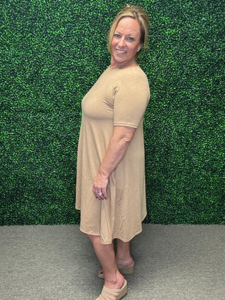 Zenana Knit Dress Short Sleeve