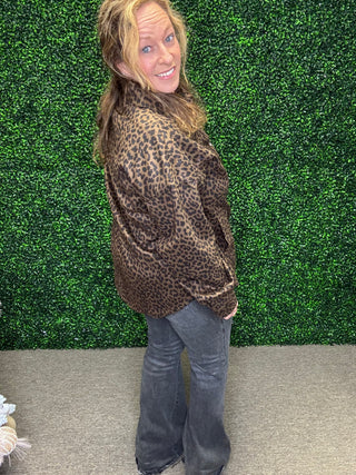 Leopard Button Down Shirt