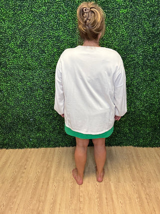 Easel LOVE Patch Terry Knit Pullover