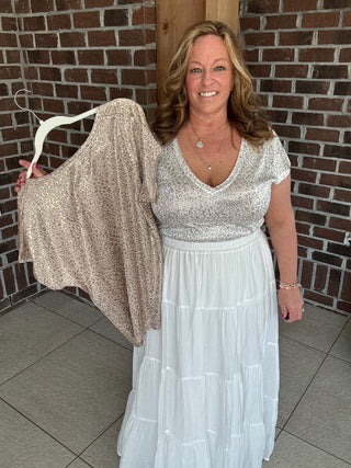 Molly Bracken Iridescent Leopard Tee