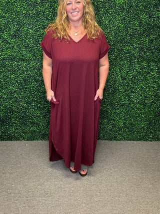 Curvy Exlusive Knit Entro Maxi Dress