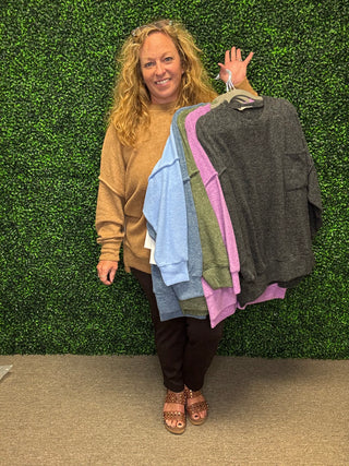 Brushed Melange Oversized Sweater
