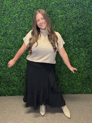 Curvy Ruffle Wrap Skirt