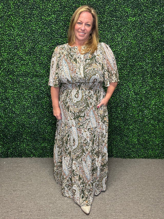 Olive Meadow Maxi Dress by She + Sky