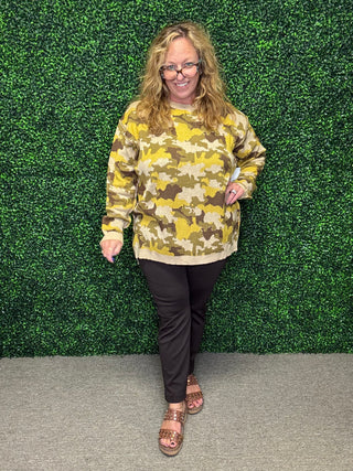 Olive Camo Sweater