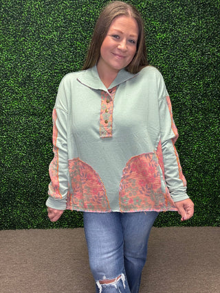 Floral Patch Pullover