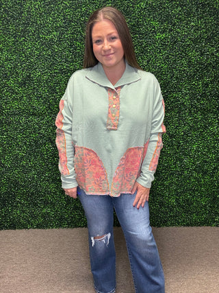 Floral Patch Pullover