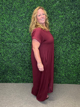 Curvy Exlusive Knit Entro Maxi Dress