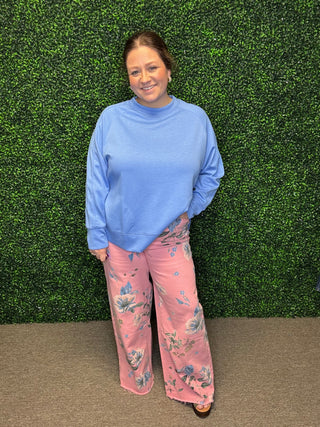 Floral Twill Pants by Easel FINAL SALE