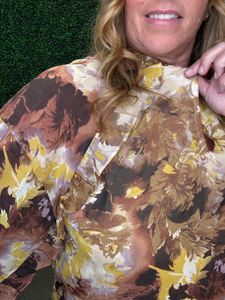 Entro Fall Floral Blouse