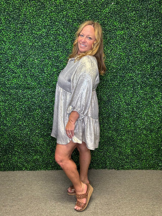 Gold Metallic Tunic Mini