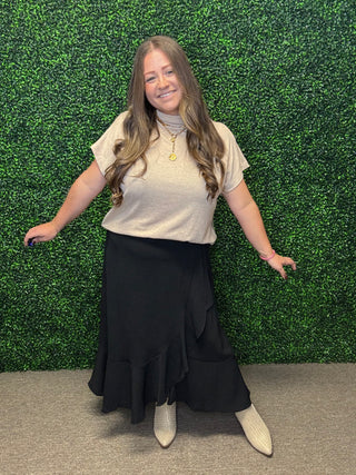 Curvy Ruffle Wrap Skirt