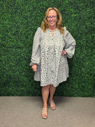 Easel Animal Printed Swing Dress
