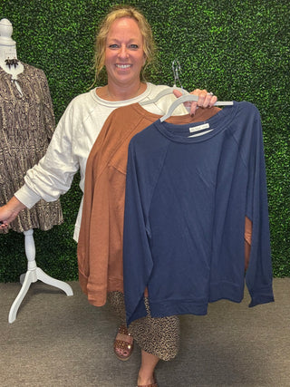 Cotton Long Sleeve Slub Tee