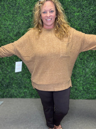 Brushed Melange Oversized Sweater