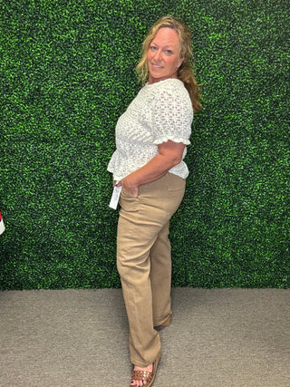 Cocoa Crop Flare Jean