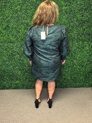 Holiday Jacquard Mini Dress