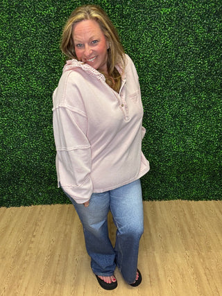 Easel Textured Pink Hoodie