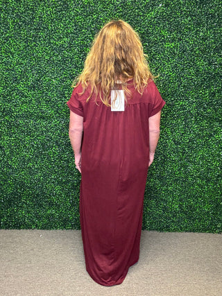 Curvy Exlusive Knit Entro Maxi Dress