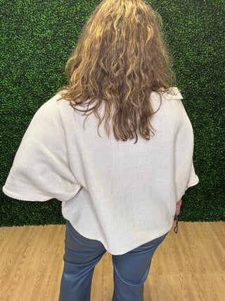 Easel Boatneck Knitted Sweater