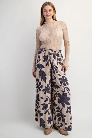 Easel Floral Challis Pant