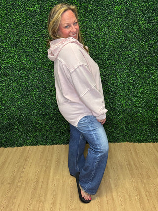 Easel Textured Pink Hoodie