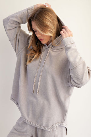 Washed Textured Knit Pullover