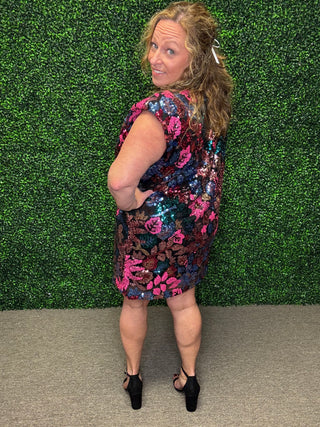Easel Sequin Mini Dress