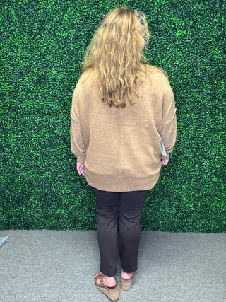 Brushed Melange Oversized Sweater