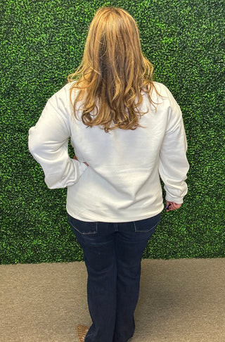 Holiday Tree Sweatshirt with Leopard Bow