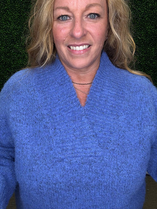 Slate Blue  Tunic Sweater