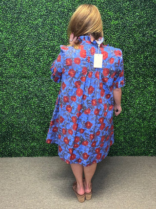 Autumn Bloom Ruffle Mini Dress by Entro