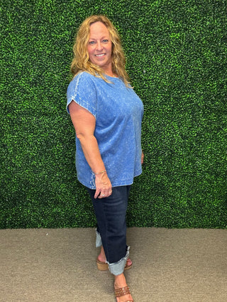 Crinkle Washed Short Sleeve Tee