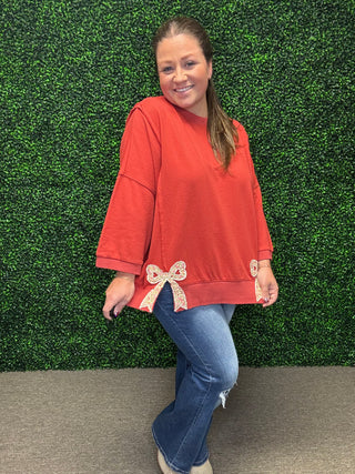 Bow Patch Pullover