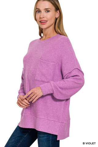 Brushed Melange Oversized Sweater