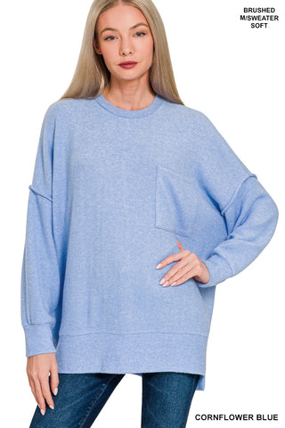 Brushed Melange Oversized Sweater