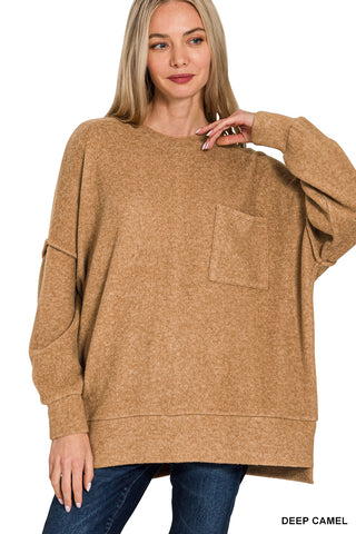Brushed Melange Oversized Sweater