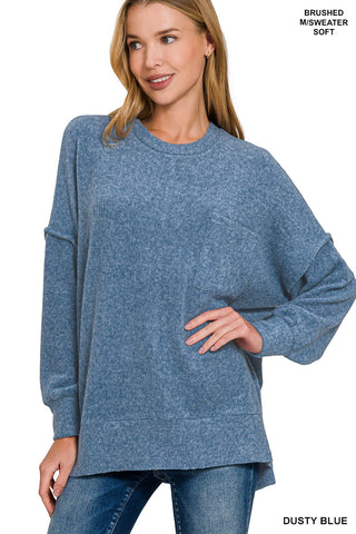 Brushed Melange Oversized Sweater