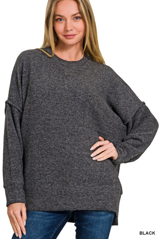 Brushed Melange Oversized Sweater