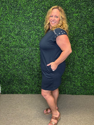 The Navy Shift Dress