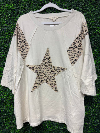 Easel Animal Star Patched Top