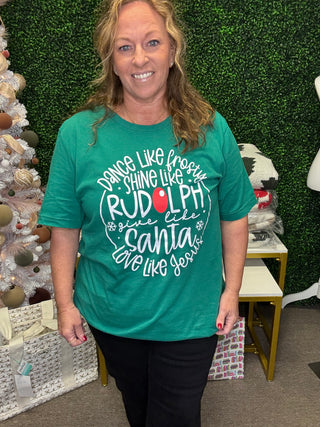 Dance like frosty, Love like Jesus Tee