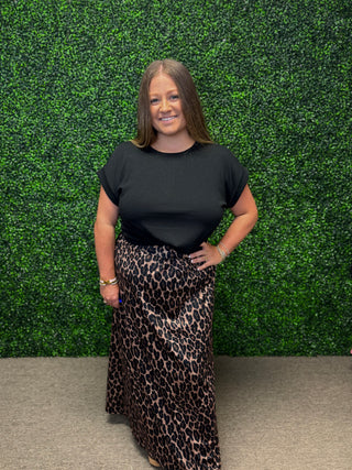 Wild Side Leopard Print Maxi Skirt