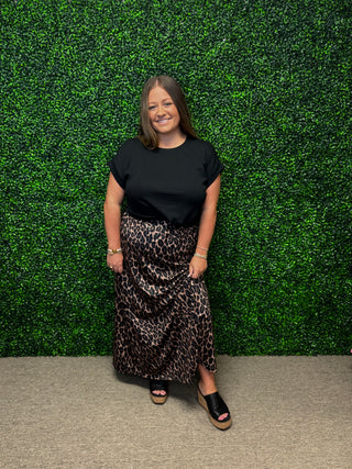 Wild Side Leopard Print Maxi Skirt