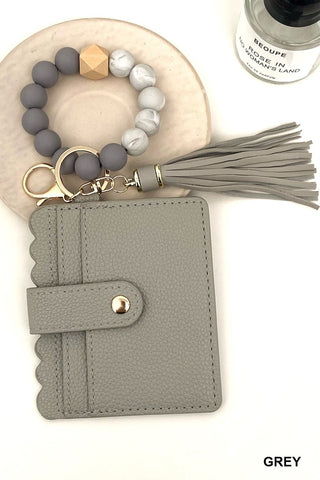 Beaded Bracelet Keychain Wallet