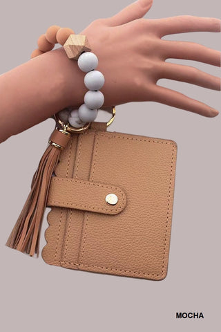 Beaded Bracelet Keychain Wallet